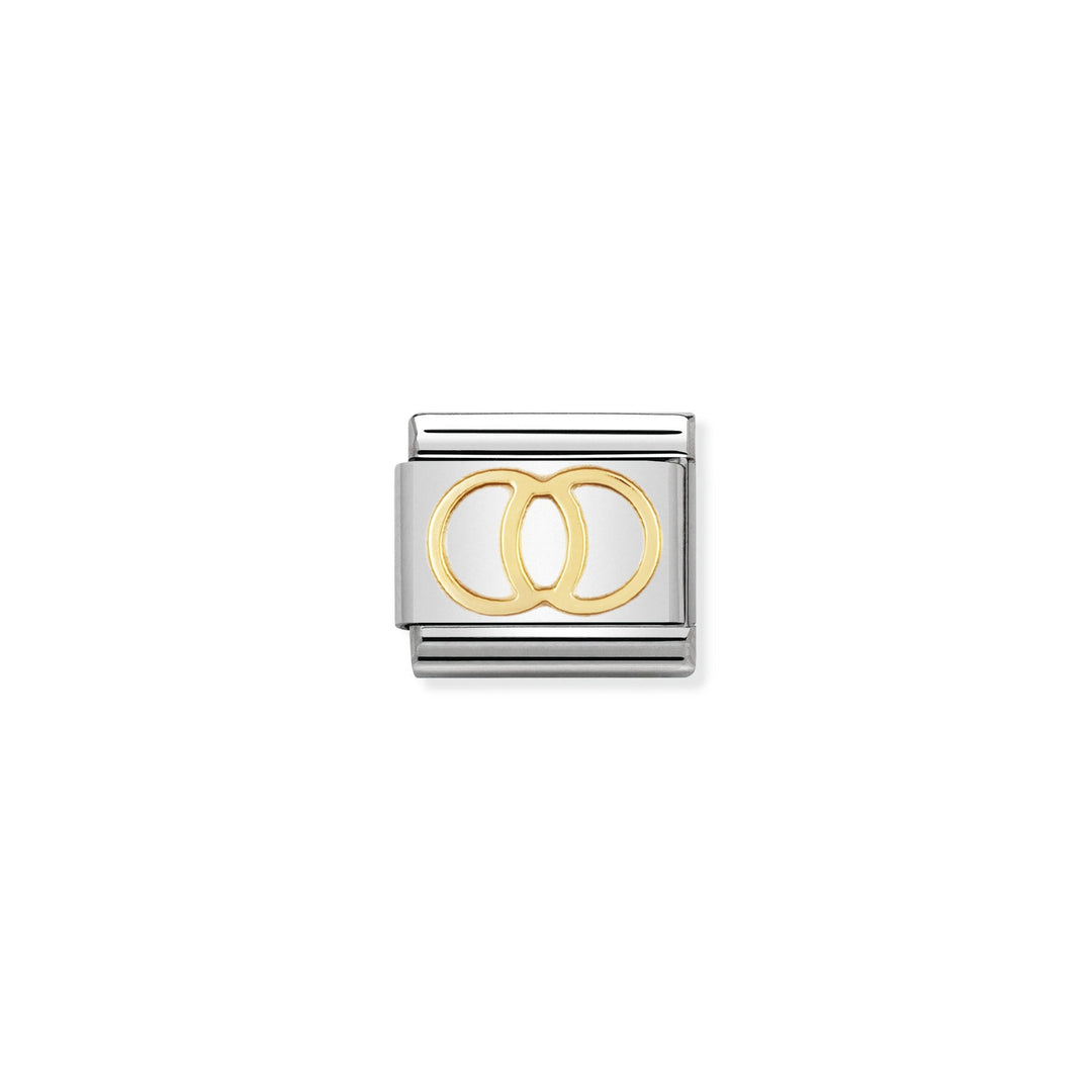 NOMINATION COMPOSABLE Classic DAILY LIFE in stainless steel with 18k gold Wedding rings 030109_21