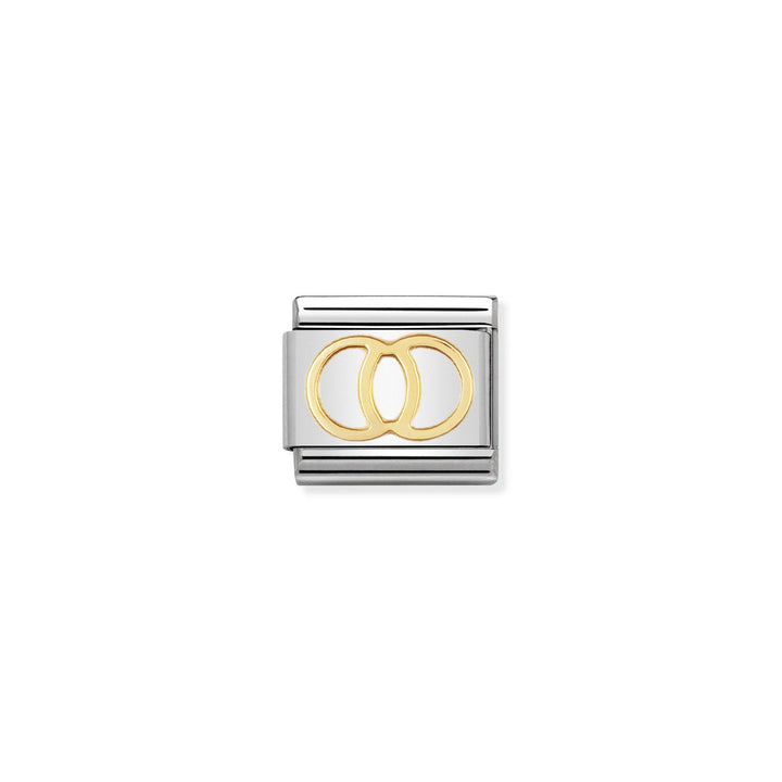 NOMINATION COMPOSABLE Classic DAILY LIFE in stainless steel with 18k gold Wedding rings 030109_21