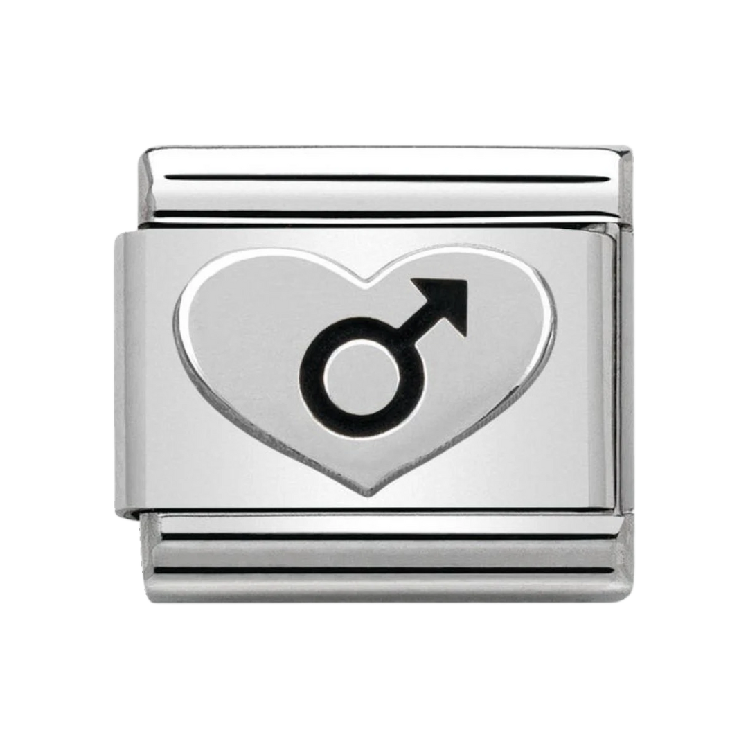 Nomination Composable Classic heart male symbol - 330101_07