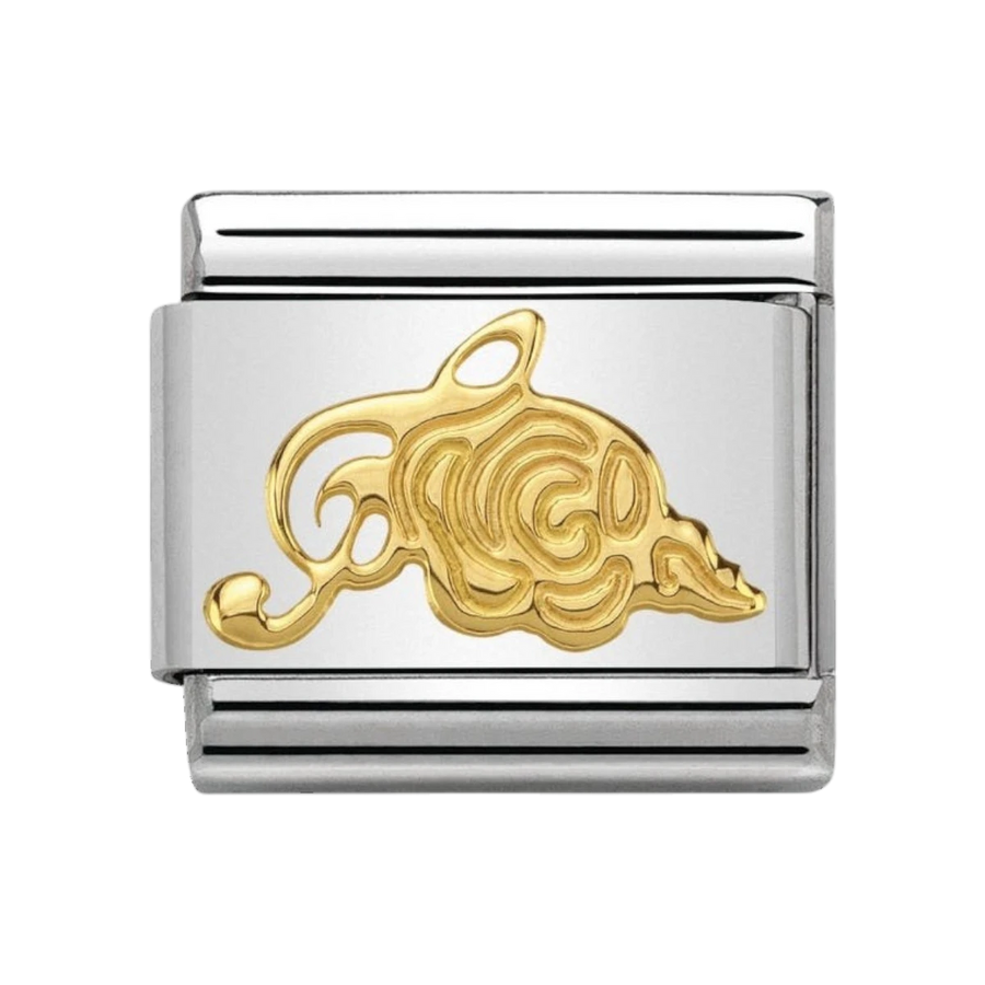 NOMINATION Composable Classic SYMBOLS and steel and 18k gold Rose and Treble clef 030162_20