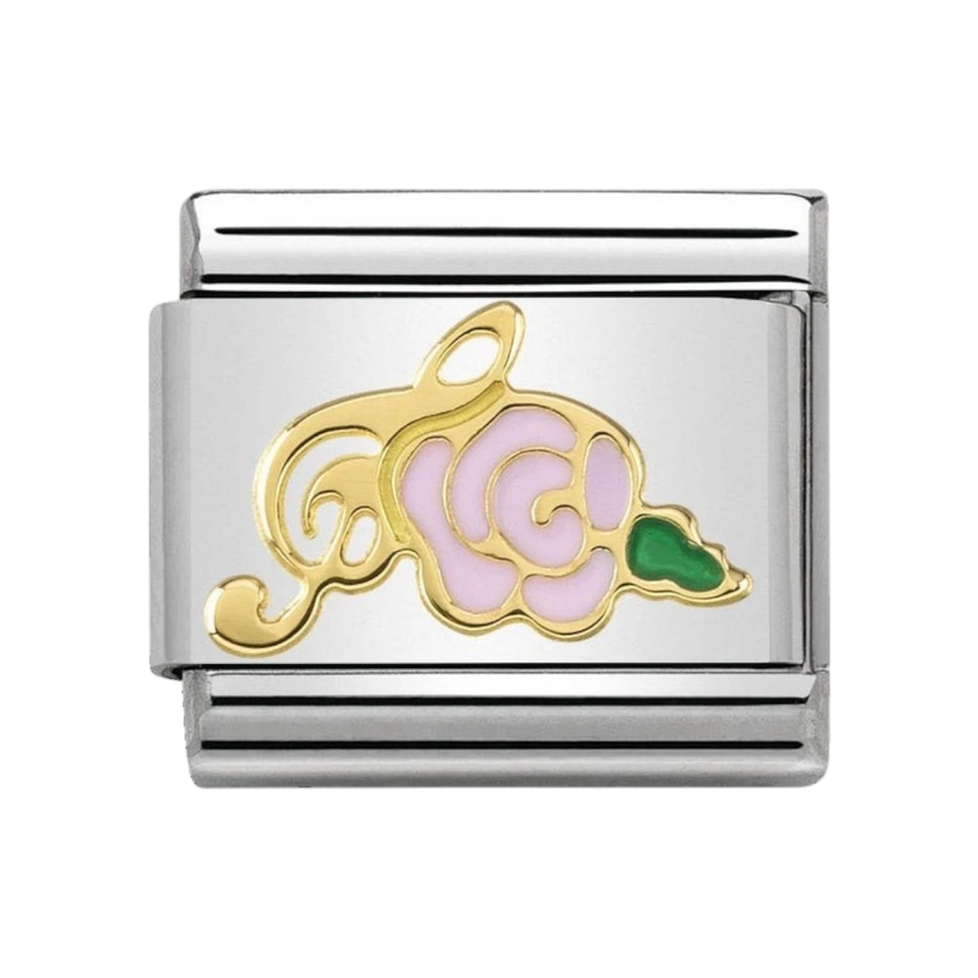 Nominations Composable Classic pink rose and Treble Clef charm - 030285_38