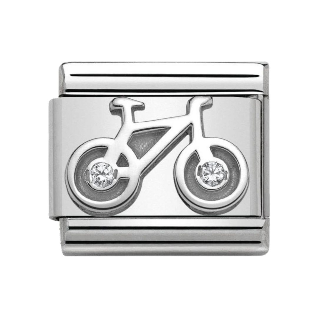 NOMINATION Composable CL symbols stainless steel , silver 925, and swarovski zirconia. Bycicle
