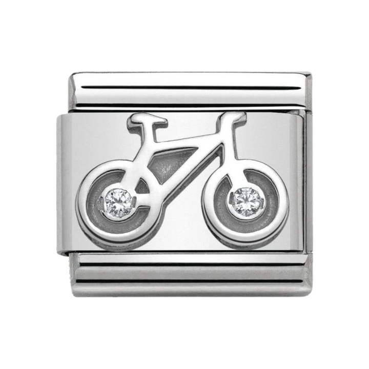 NOMINATION Composable CL symbols stainless steel , silver 925, and swarovski zirconia. Bycicle