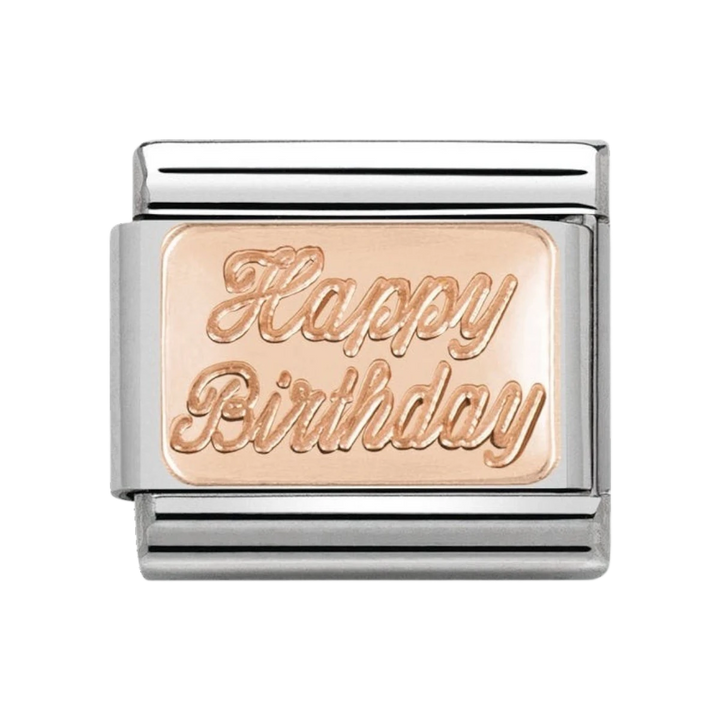 Nomination Composable Classic Rose Gold happy birthday charm - 430101_29