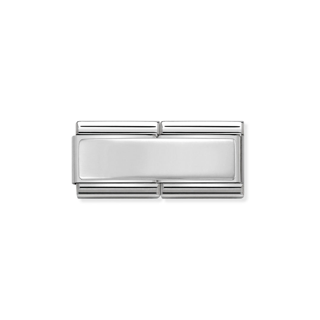 Nominations Composable Classic sterling silver Double Engraving Plate charm - 330710_01