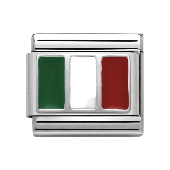NOMINATION Composable Classic FLAGS in st.steel, enam.sterling silver Italy