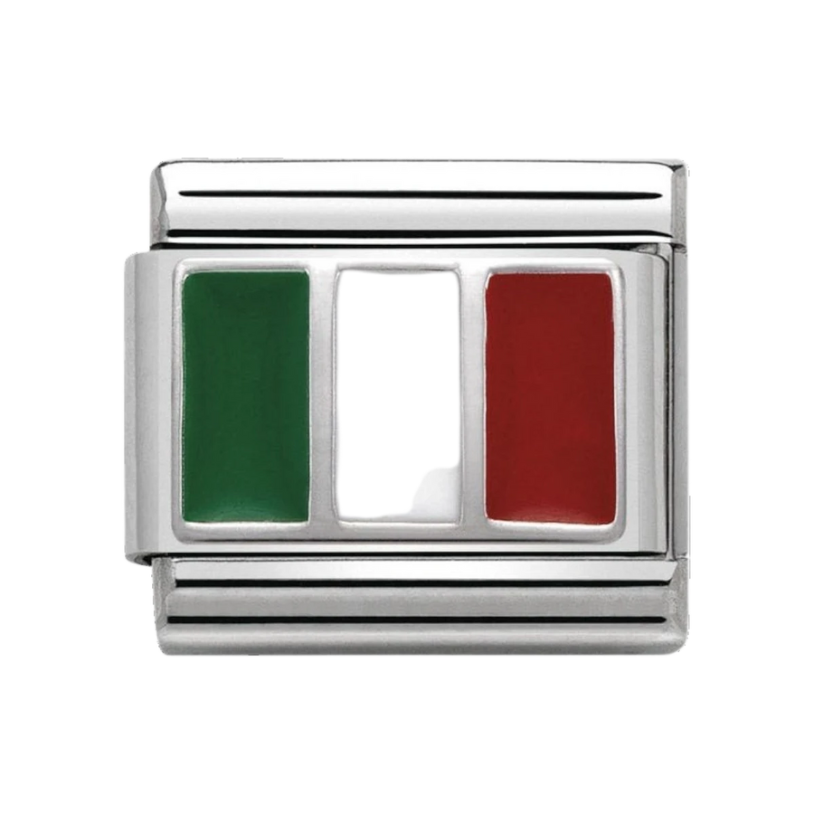 NOMINATION Composable Classic FLAGS in st.steel, enam.sterling silver Italy