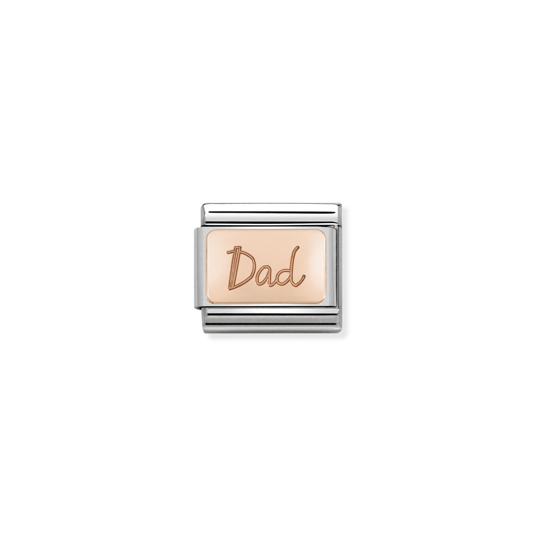 Nomination Composable Classic link with Dad writing in Rose Gold charm - 430101_32