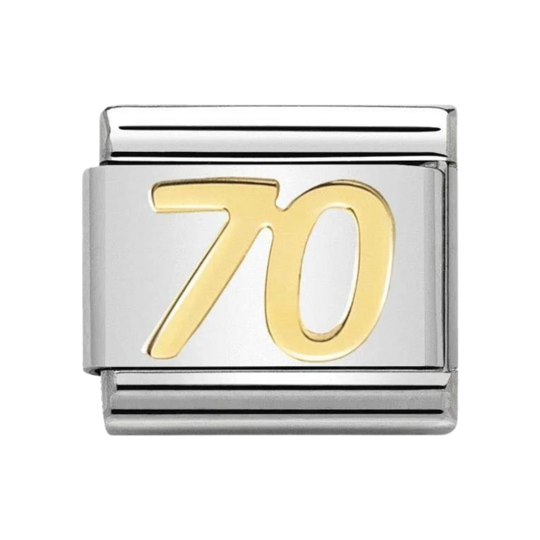 NOMINATION COMPOSABLE Classic DAILY LIFE in stainless steel with 18k gold 70 030109_38