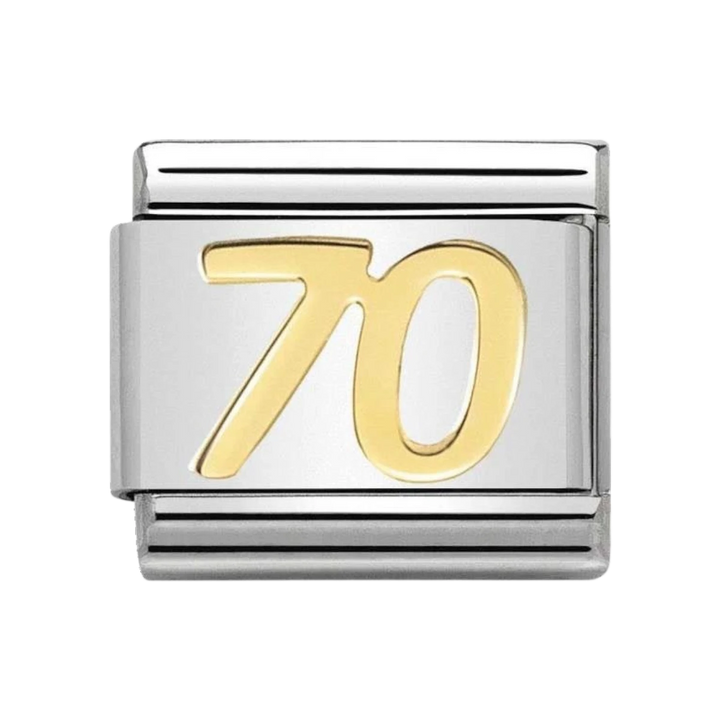 NOMINATION COMPOSABLE Classic DAILY LIFE in stainless steel with 18k gold 70 030109_38