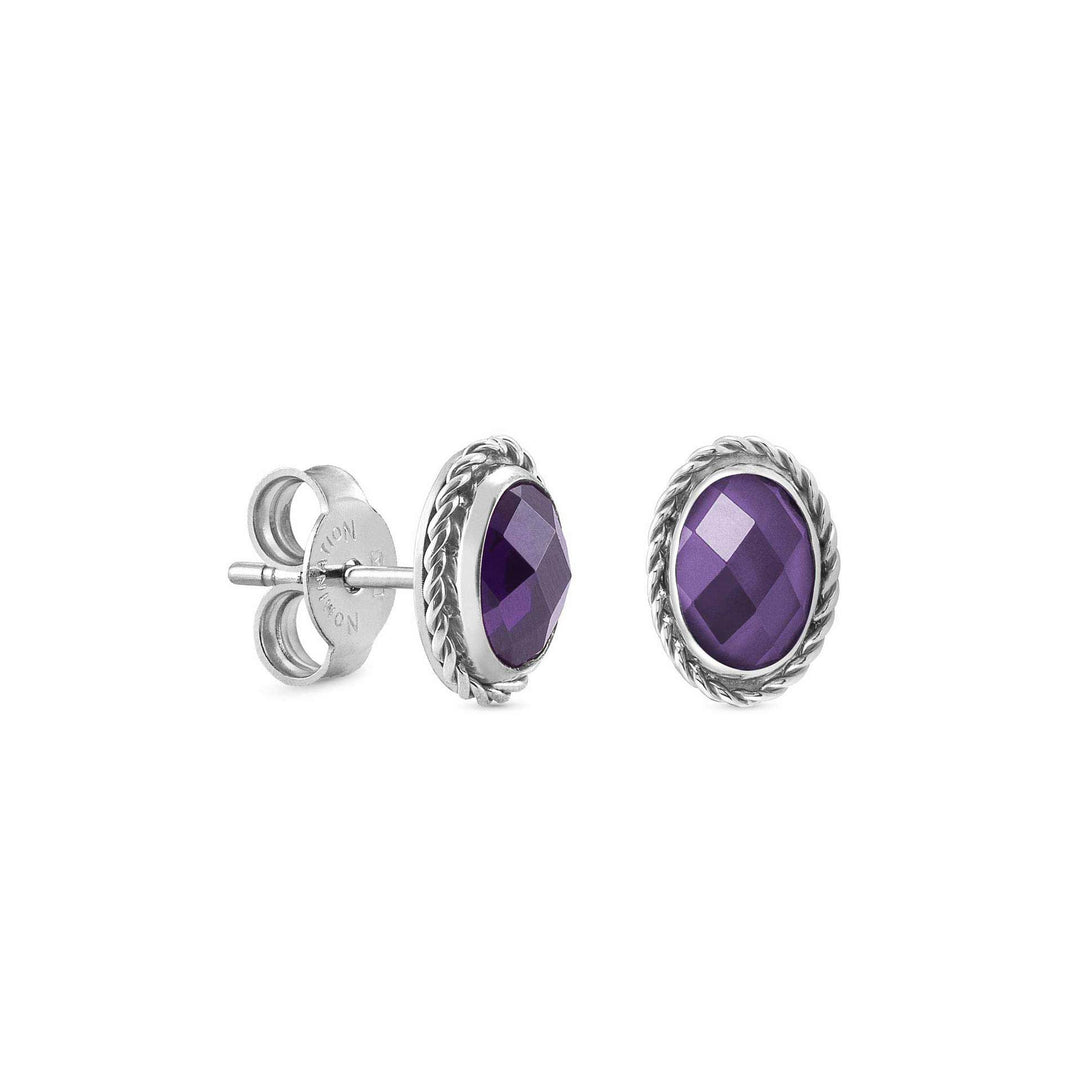 Nomination Pink Oval Cubic Zirconia Silver Stud Earrings 027801_001
