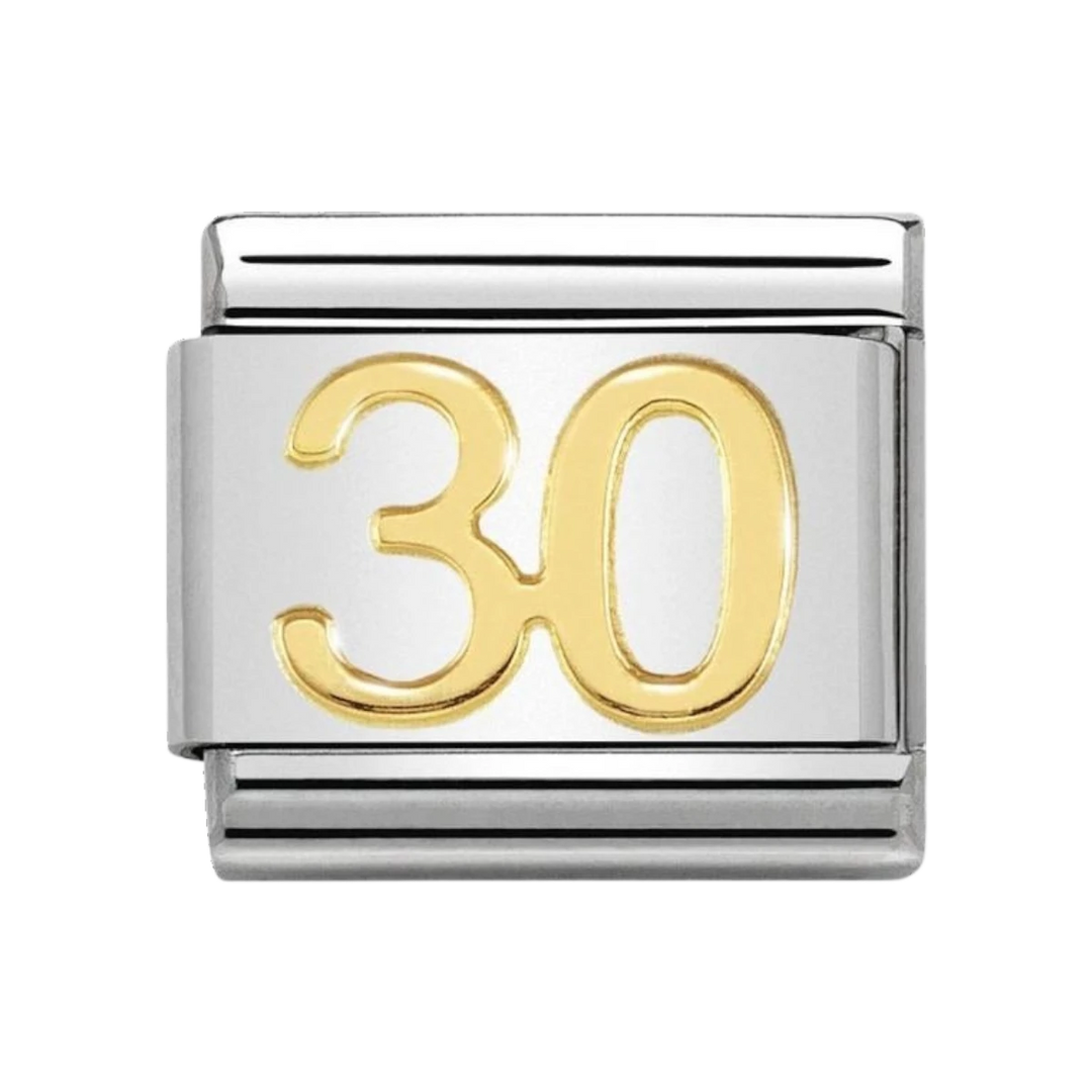 Nomination Classic Composable link with number 30 charm - 030109_40