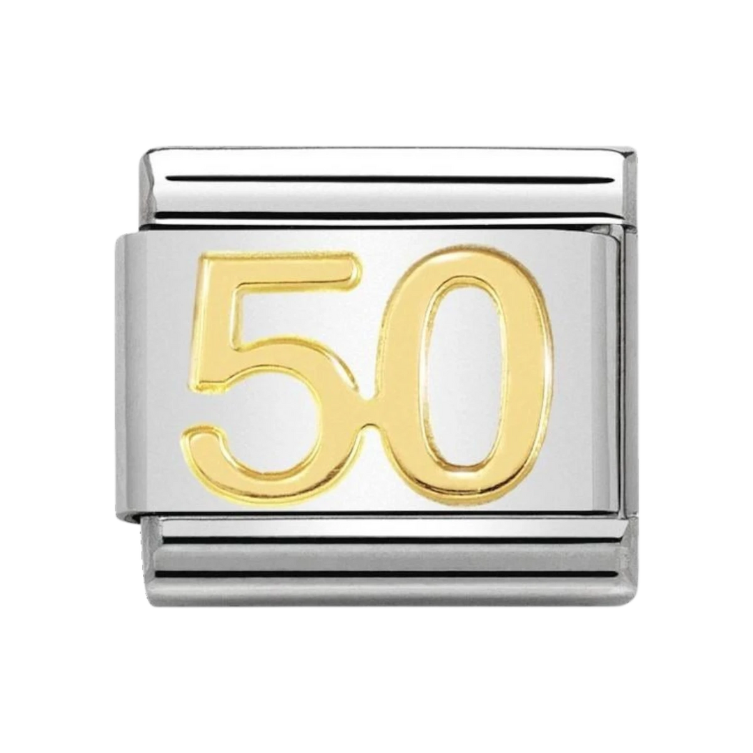Nomination Composable Classic Link with number 50 charm - 030109_42
