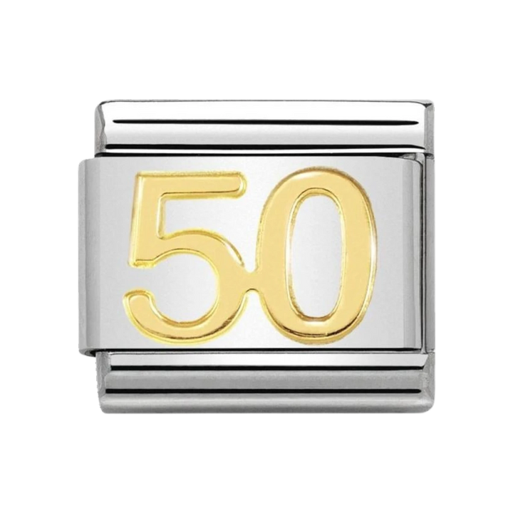 Nomination Composable Classic Link with number 50 charm - 030109_42
