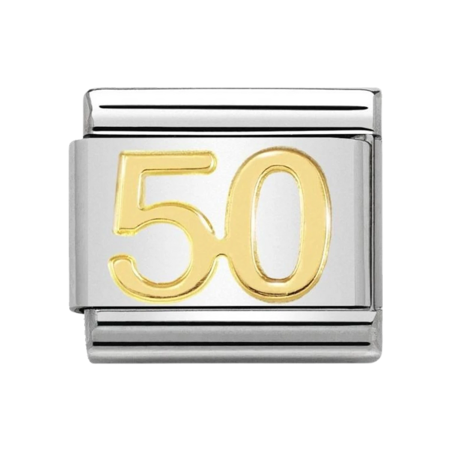 Nomination Composable Classic Link with number 50 charm - 030109_42