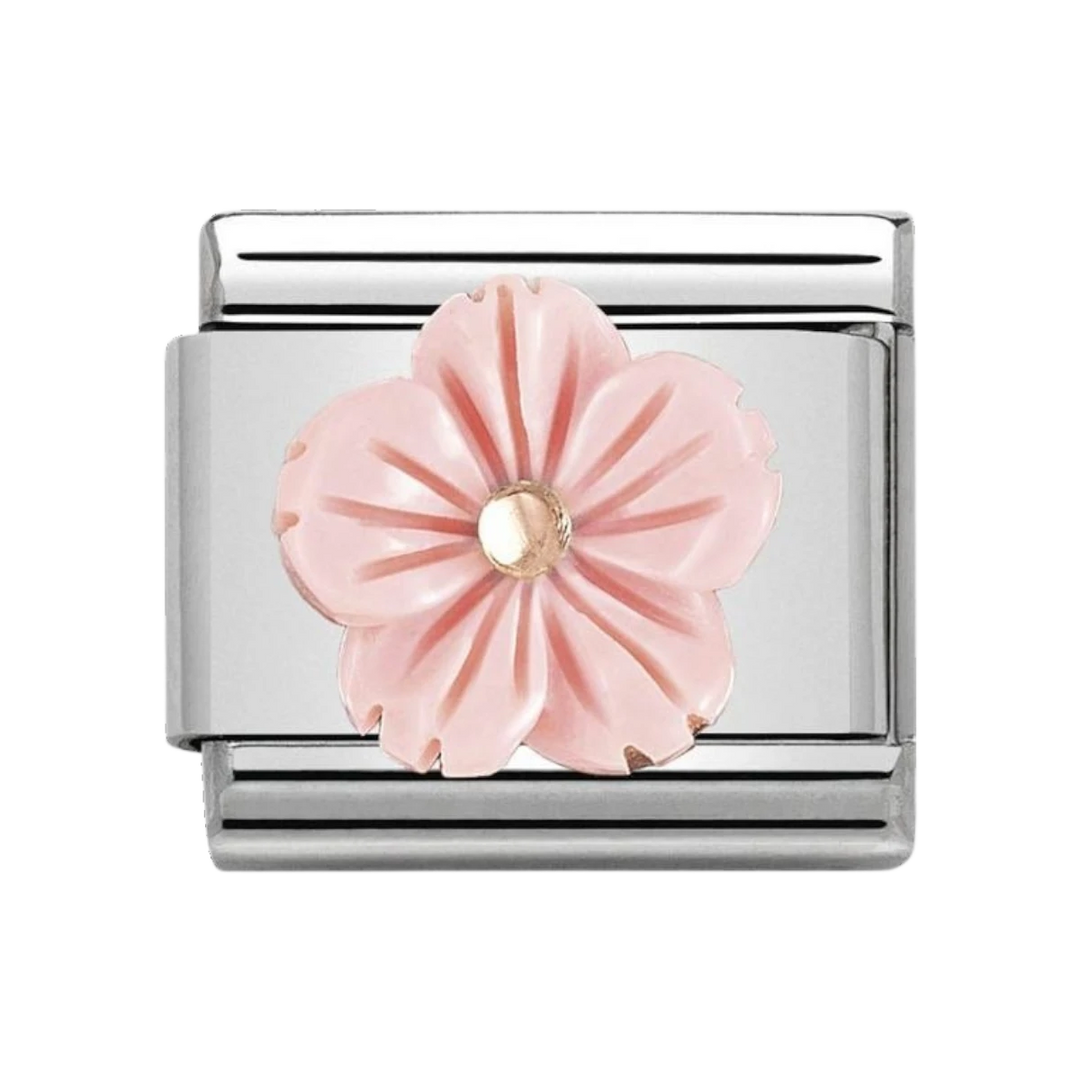 Nomination Composable Classic Link Pink Flower in Coral Paste Charm - 430510_03