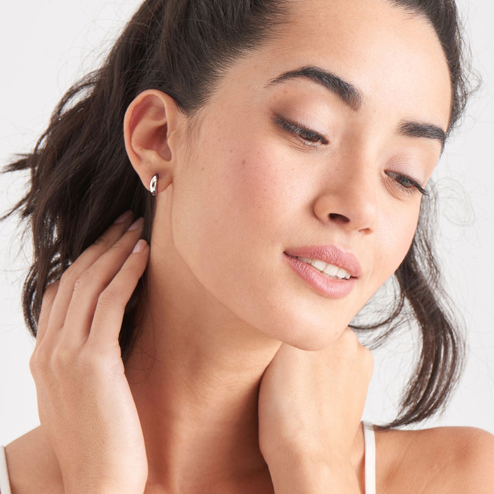 Ania Haie Luxe Huggie Hoop Silver Earrings