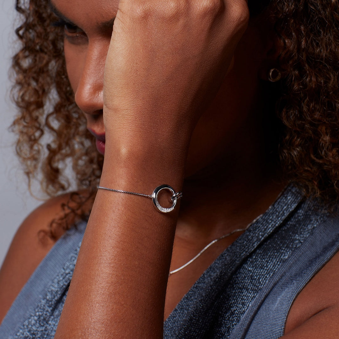 Kit Heath Bevel Cirque Zirconia Link Toggle Bracelet 7152CZ