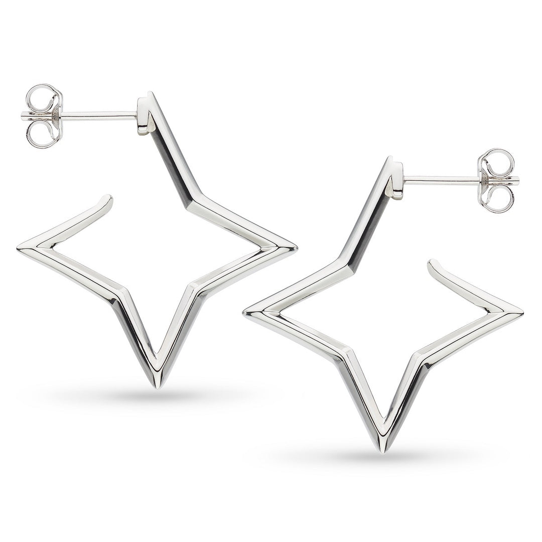 Kit Heath Empire Astoria Star Outline Hoop Stud Earrings 60407RP