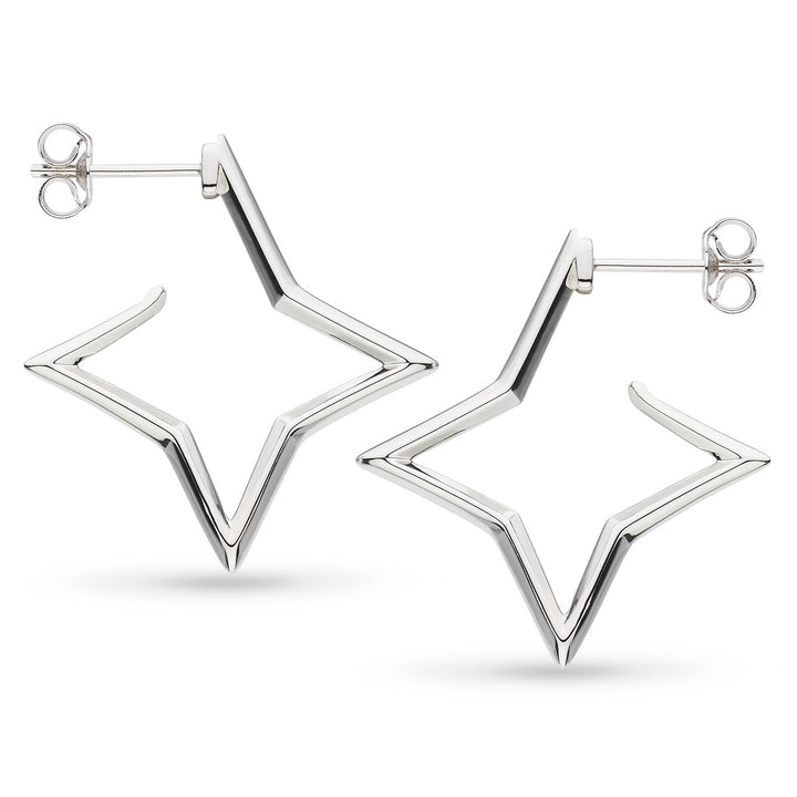 Kit Heath Empire Astoria Star Outline Hoop Stud Earrings 60407RP