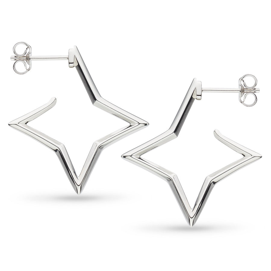 Kit Heath Empire Astoria Star Outline Hoop Stud Earrings 60407RP