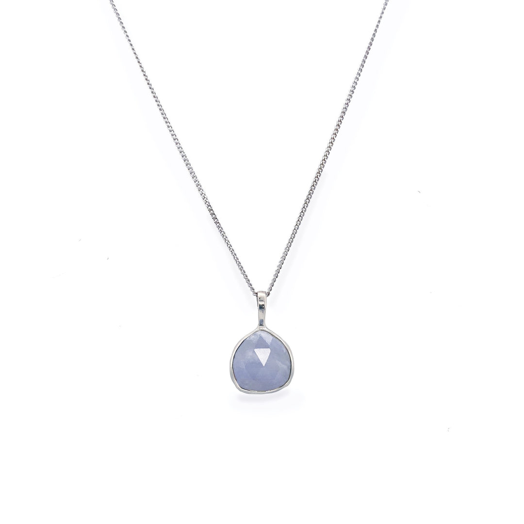 Sarah Alexander Sea Mist Blue Lace Agate Single Stone Pendant