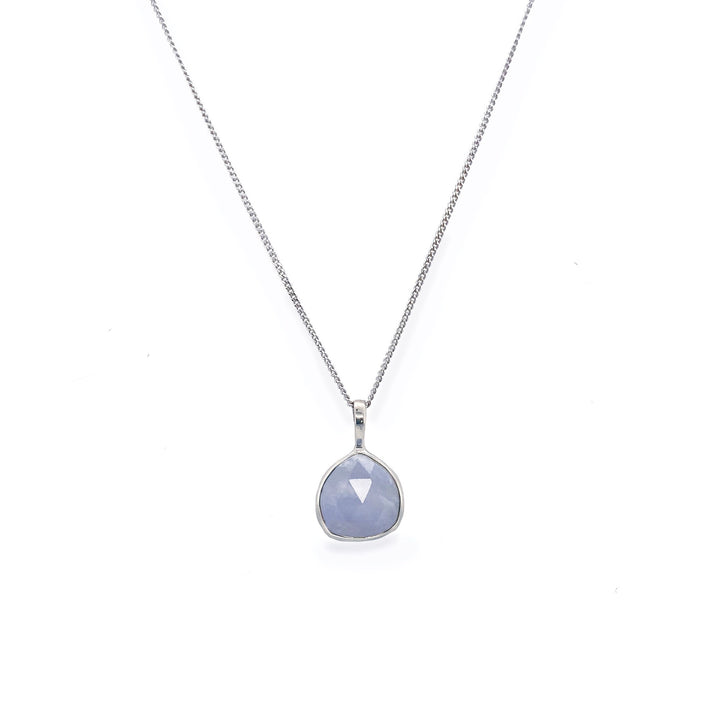 Sarah Alexander Sea Mist Blue Lace Agate Single Stone Pendant