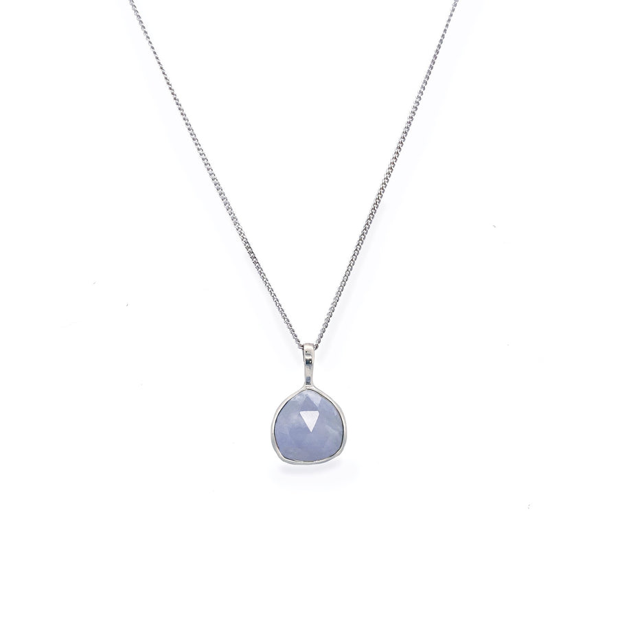 Sarah Alexander Sea Mist Blue Lace Agate Single Stone Pendant