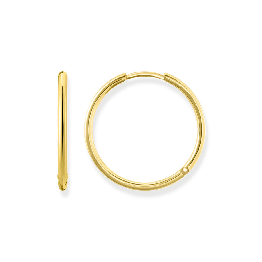 Thomas Sabo Classic Large Hoop Earrings - Yellow Gold CR610-413-12