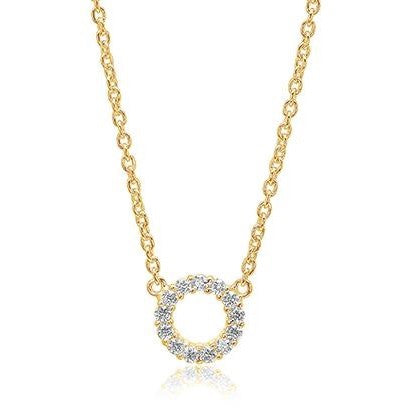 Sif Jakobs Biella Piccolo Necklace - Gold with White Zirconia SJ-C337-CZYG