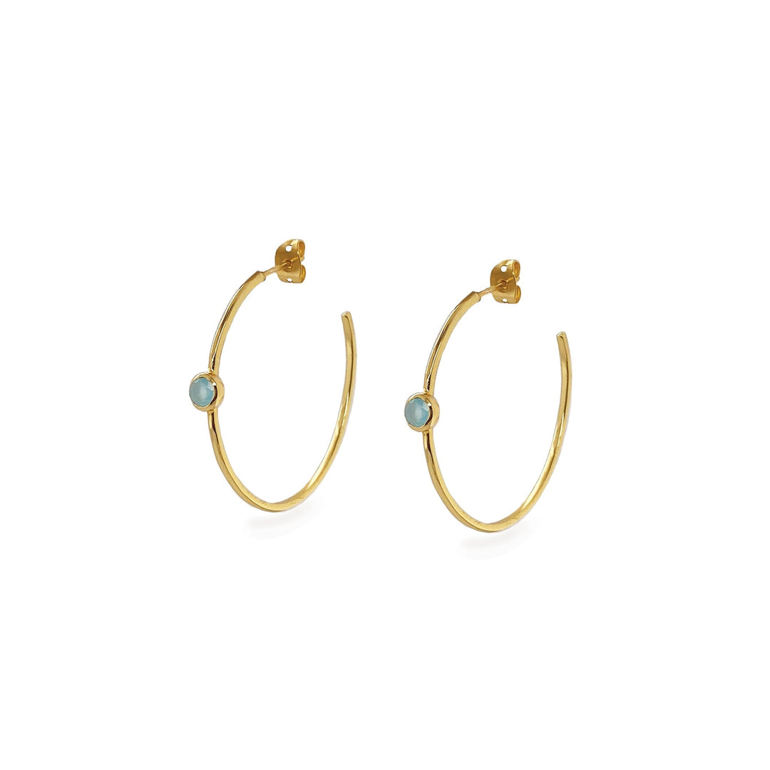 Sarah Alexander Oracle Aqua Calci Hoop Earrings