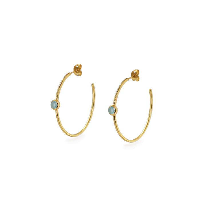 Sarah Alexander Oracle Aqua Calci Hoop Earrings
