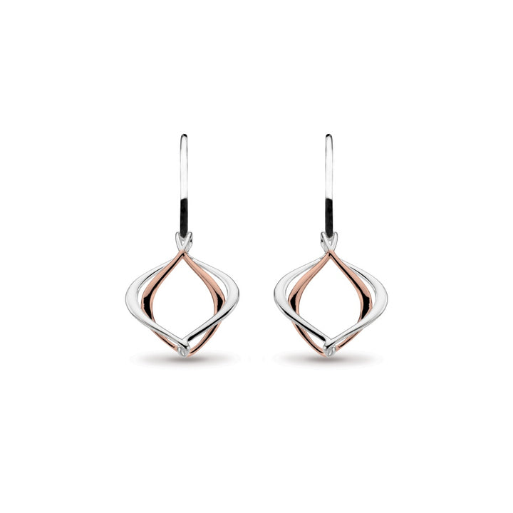 Kit Heath Entwine Alicia Small Rose Gold Drop Earrings 60018RRP