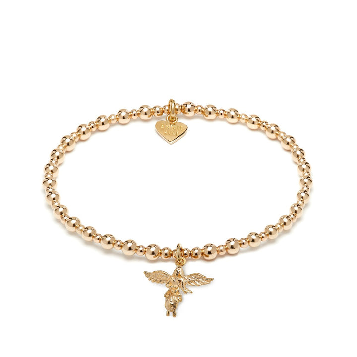 Mini Orchid Gold Charm Bracelet - My Guardian Angel