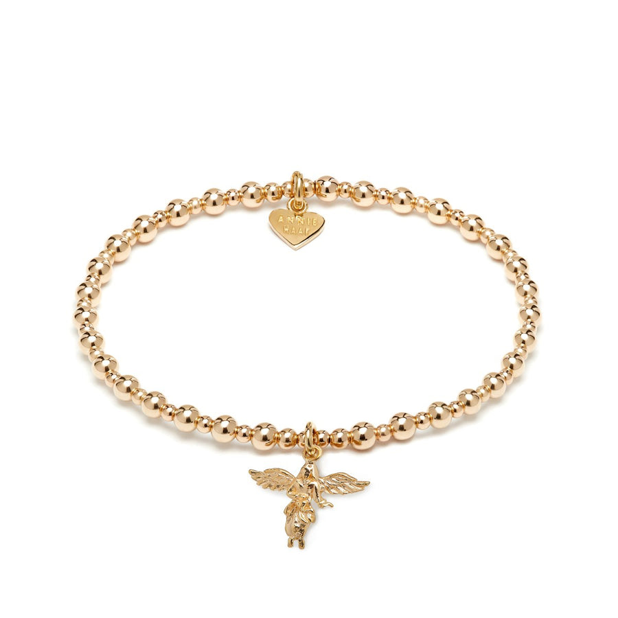 Mini Orchid Gold Charm Bracelet - My Guardian Angel