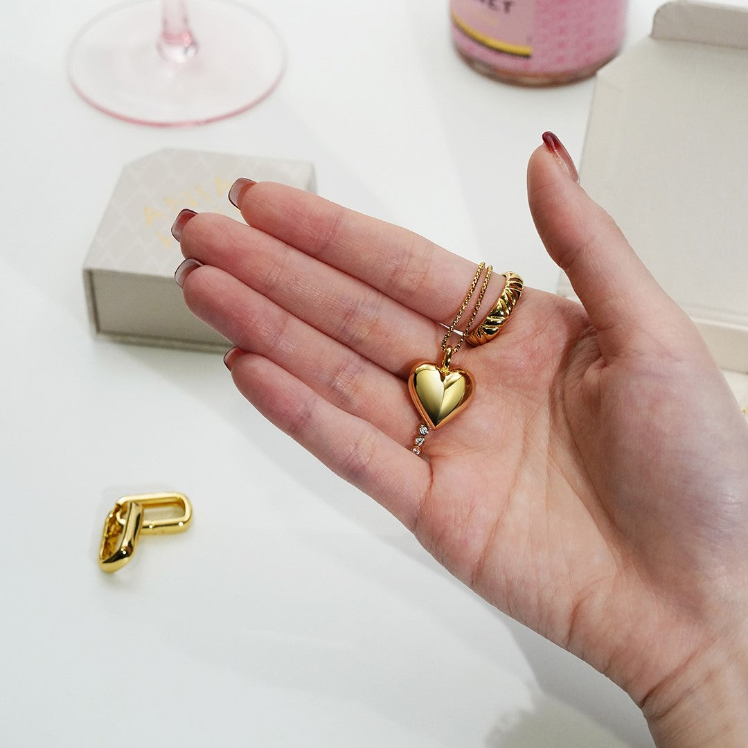 Ania Haie Gold Dome Heart Charm - NC060-08G