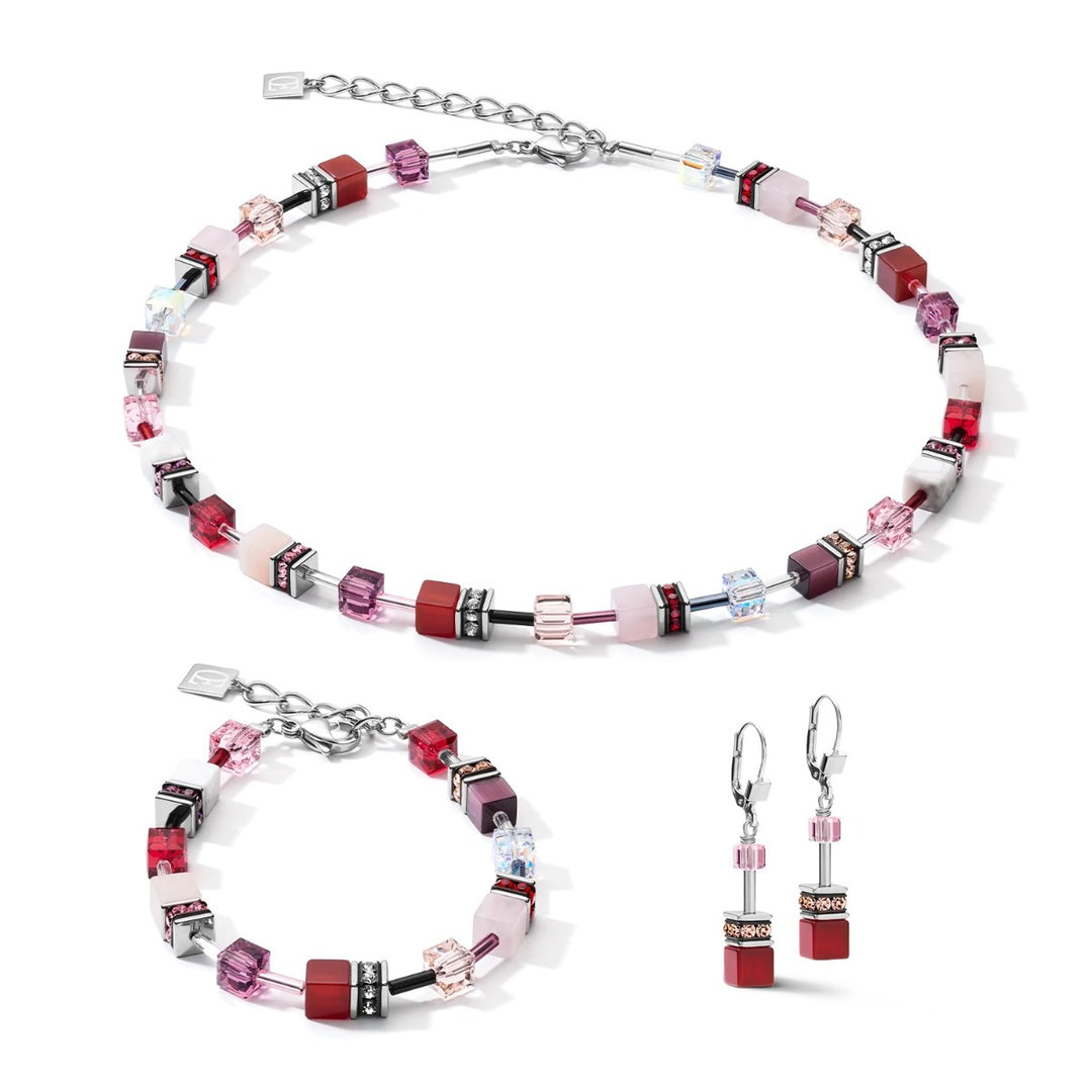 Coeur De Lion GeoCUBE Bracelet - Crystals and Gemstones Red Purple