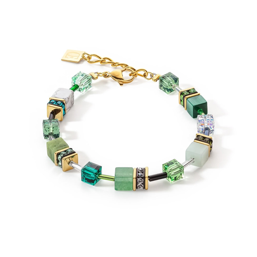 Coeur De Lion GeoCUBE Bracelet - Iconic Precious Green and Gold