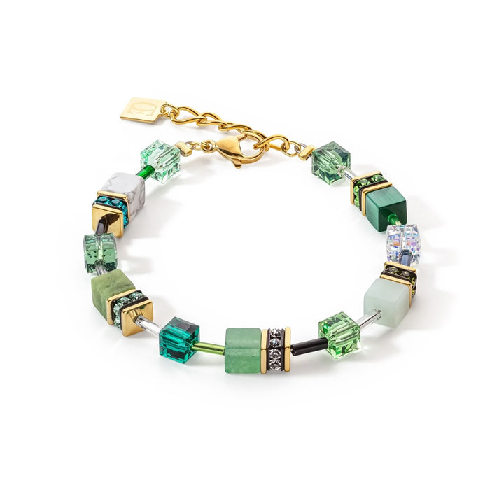 Coeur De Lion GeoCUBE Bracelet - Iconic Precious Green and Gold