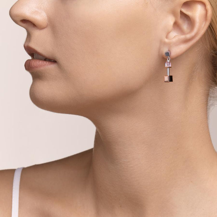 Coeur De Lion GeoCUBE Drop Earrings - Multicolour Art Nouveau 5062211578