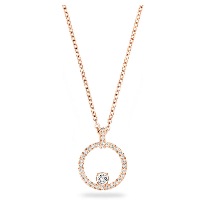 Swarovski Creativity Circle Pendant, White, Rose Gold Plating 5202446