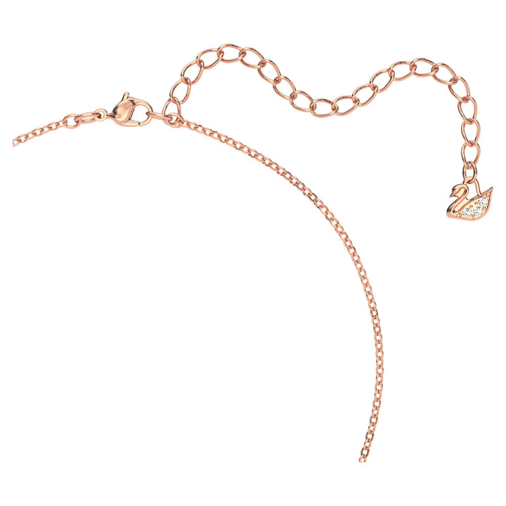Niche Jewellery Swarovski Creativity Circle Pendant - White with Rose Gold Plating detail