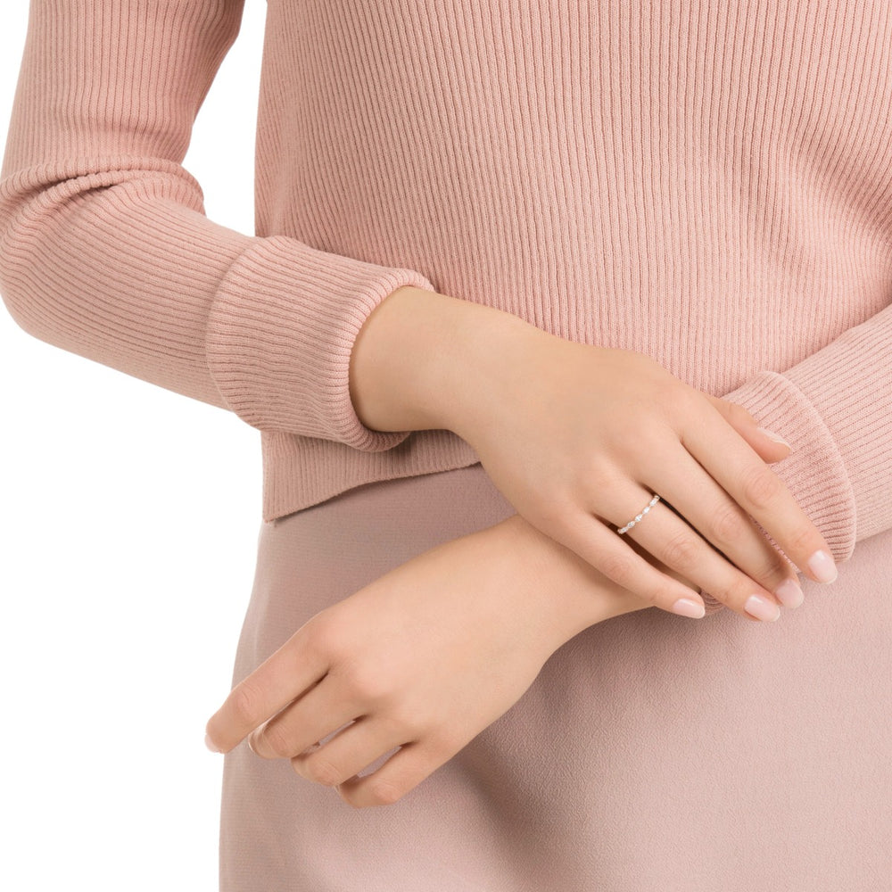 Swarovski Vittore Marquise Ring - White with Rose Gold Plating 5366573