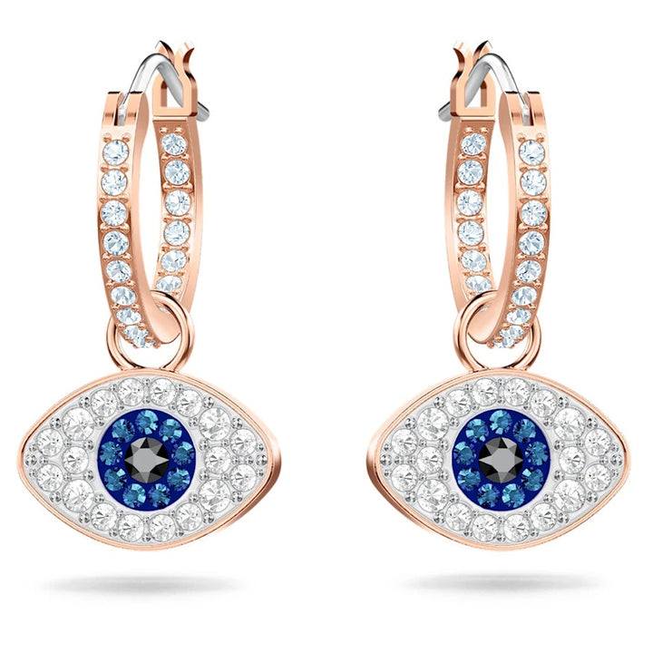 Swarovski Duo Evil Eye Hoop Earrings