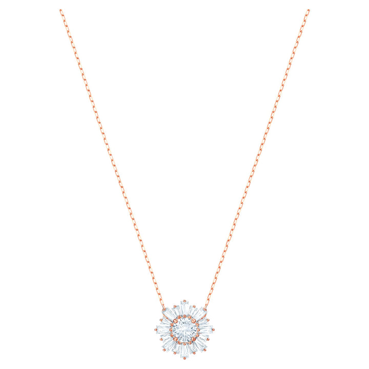 Niche Jewellery Swarovski Sunshine Pendant - White with Rose Gold Plating