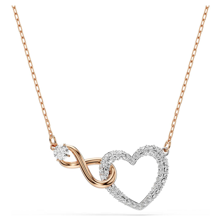 Niche Jewellery Swarovski Infinity Heart Necklace - Mixed Metal Finish