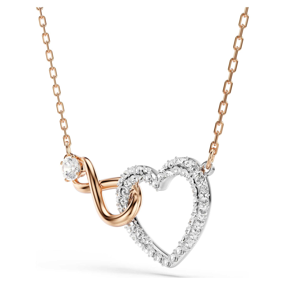 Niche Jewellery Swarovski Infinity Heart Necklace - Mixed Metal Finish detail