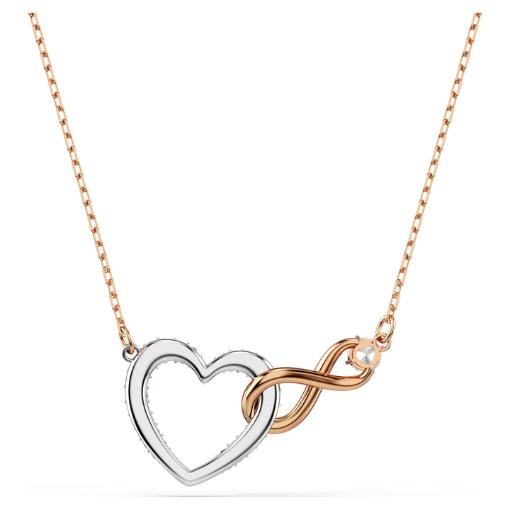 Niche Jewellery Swarovski Infinity Heart Necklace - Mixed Metal Finish detail