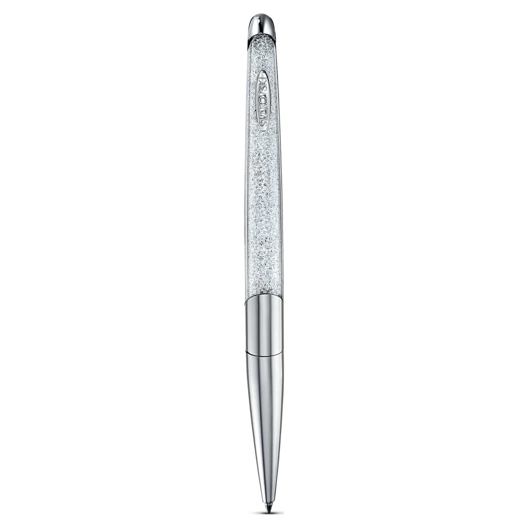 Niche Jewellery Swarovski Crystalline Nova Ballpoint Pen in White - Chrome Plated detail