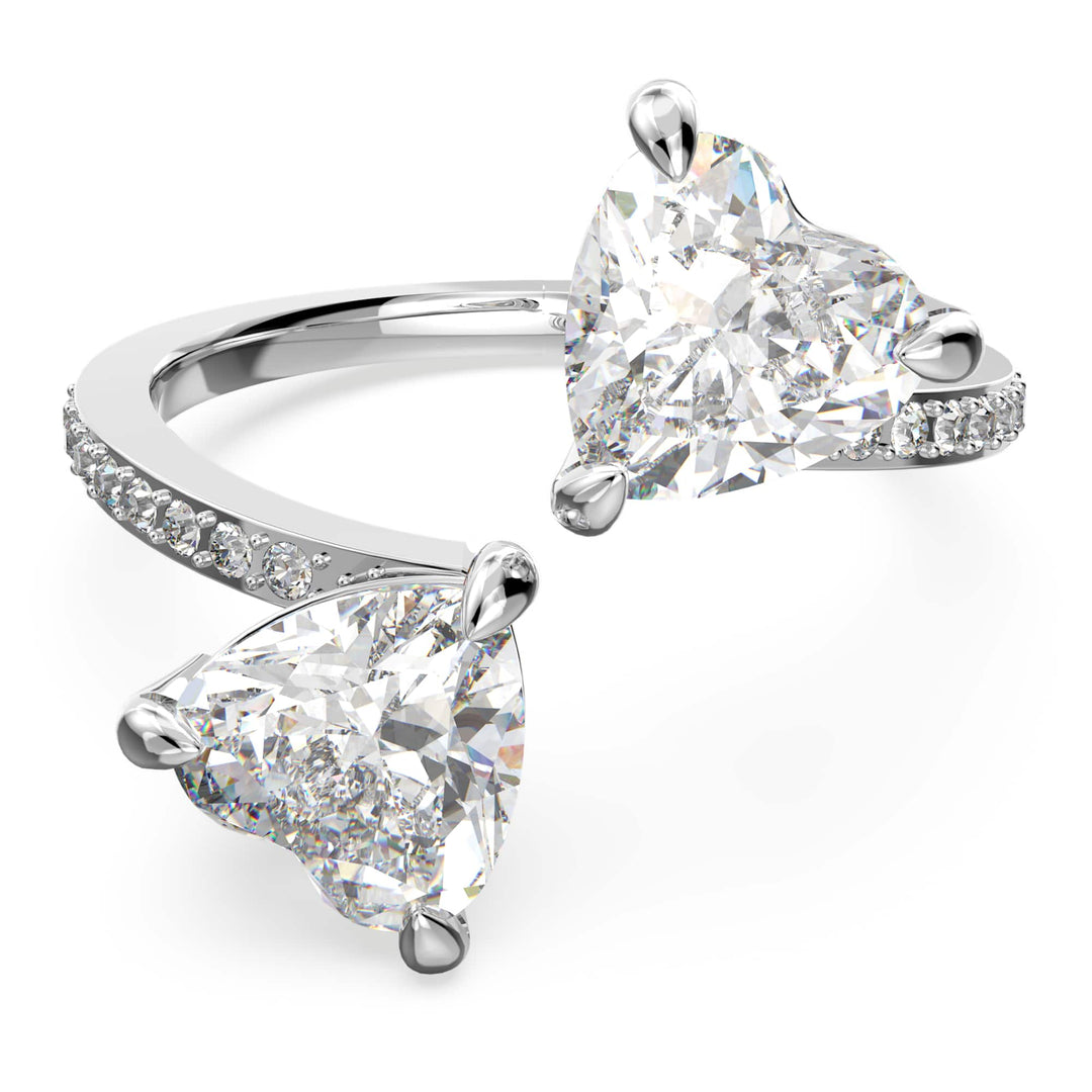 Niche Jewellery Swarovski Attract Soul Heart Ring - Rhodium Plating